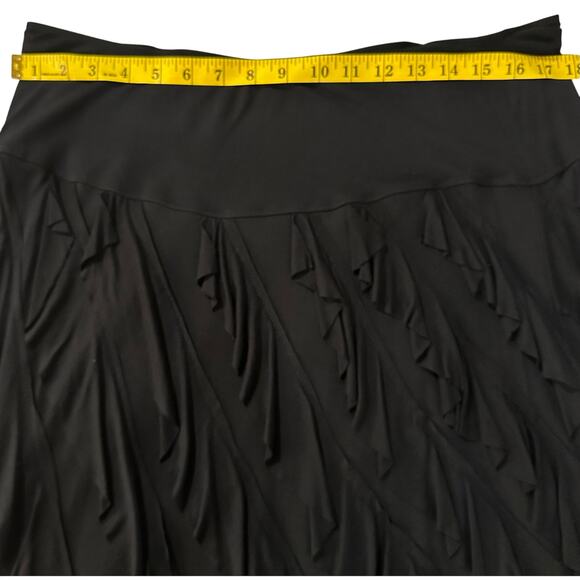 Chelsea & Theodore Maxi Tiered Ruffle Skirt - Black - XL - Picture 9 of 10